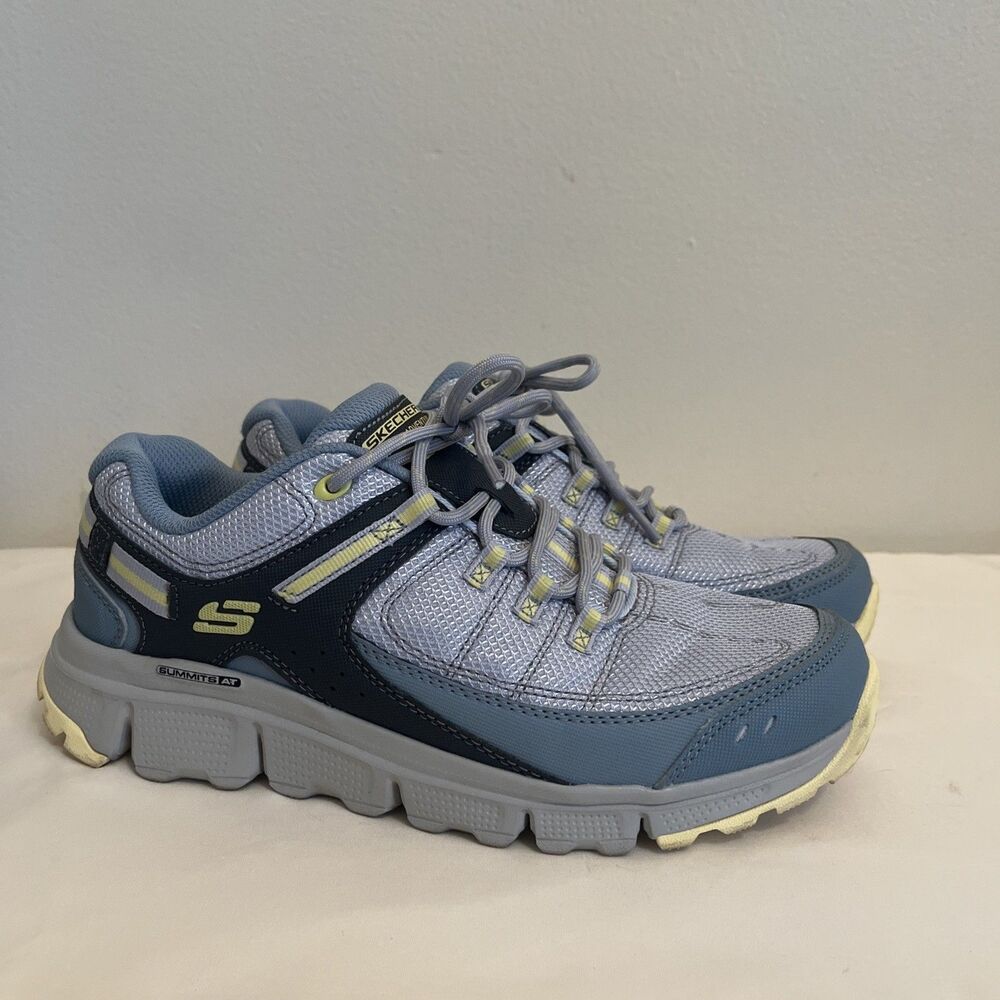 SKECHERS Women’s Summits AT Artists Bluff Hiking Trail Sneakers, Blue- Size 9